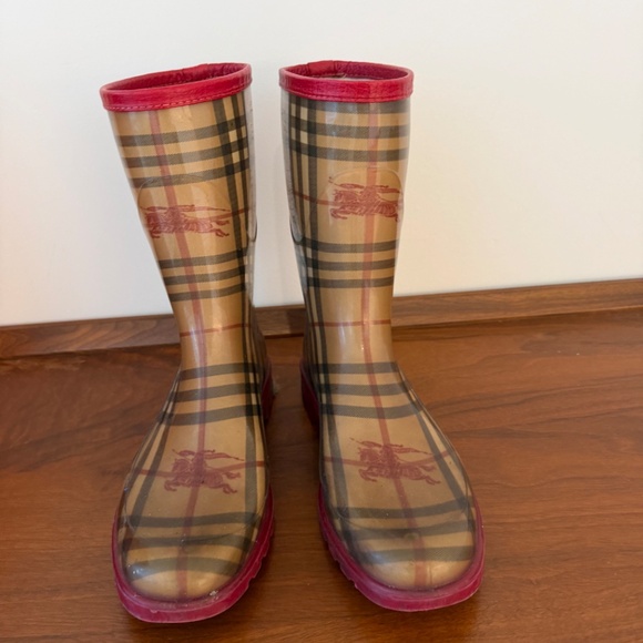 Burberry Rubber Marsh High Boots Size 10 Women's - Picture 5 of 5